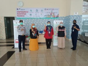 NFDMC Kampanyekan Mudik Selamat di Terminal Pulo Gebang